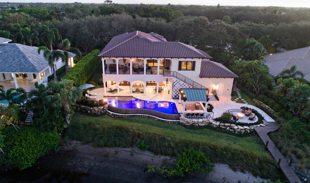 Heritage Oak Tequesta Mediterranean Exterior Miami by PB