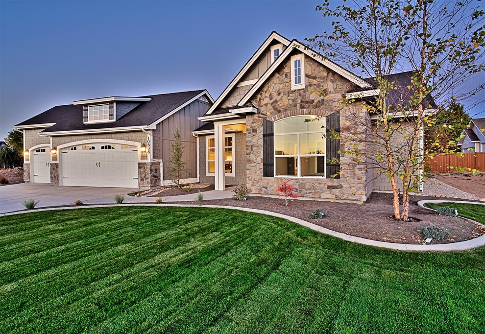 Hickories Model Home Craftsman Exterior Boise by Clark & Co