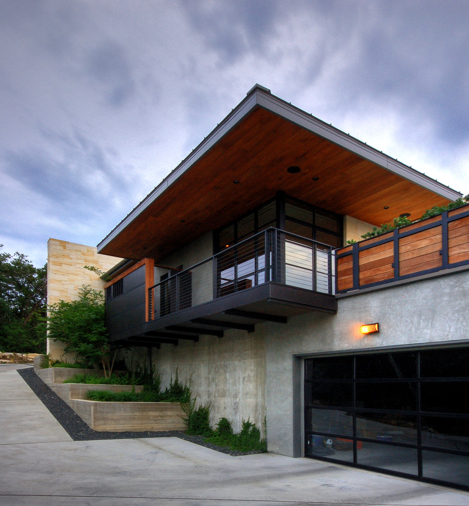 Modernes Haus mit Betonfassade in Austin