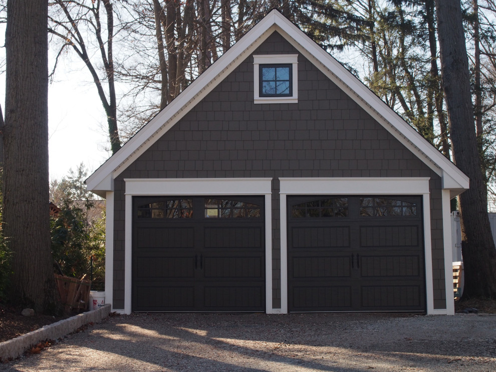 Cette photo montre un garage moderne de taille moyenne.