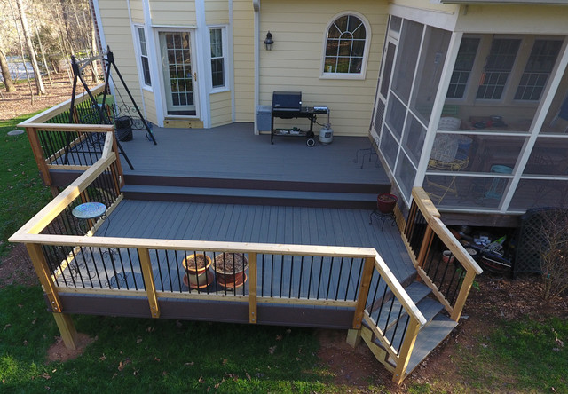 Hillsborough Multi-Level Deck & Screened Porch - Traditional - Exterior ...