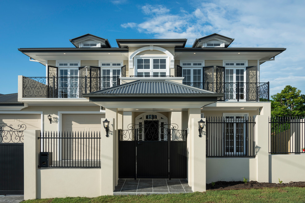 Design ideas for a classic house exterior in Brisbane.