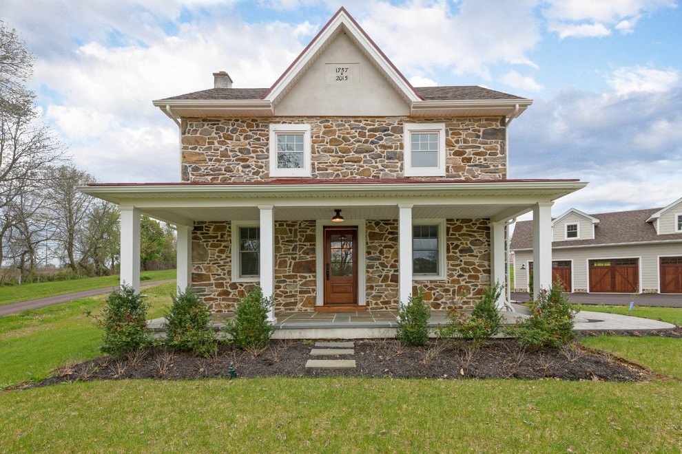 Historic Farmhouse Renovation Birchrunville, PA Farmhouse Exterior