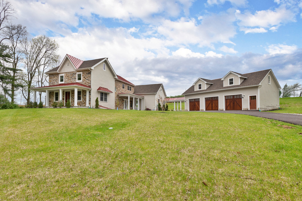 Historic Farmhouse Renovation Birchrunville, PA Farmhouse Exterior