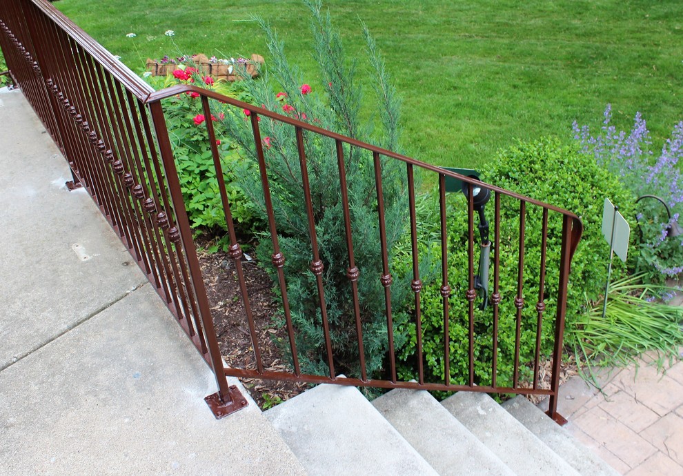 Historic Front Porch with New Railing - Arts & Crafts - Exterior ...