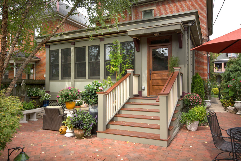 Traditional brick exterior home idea in Columbus