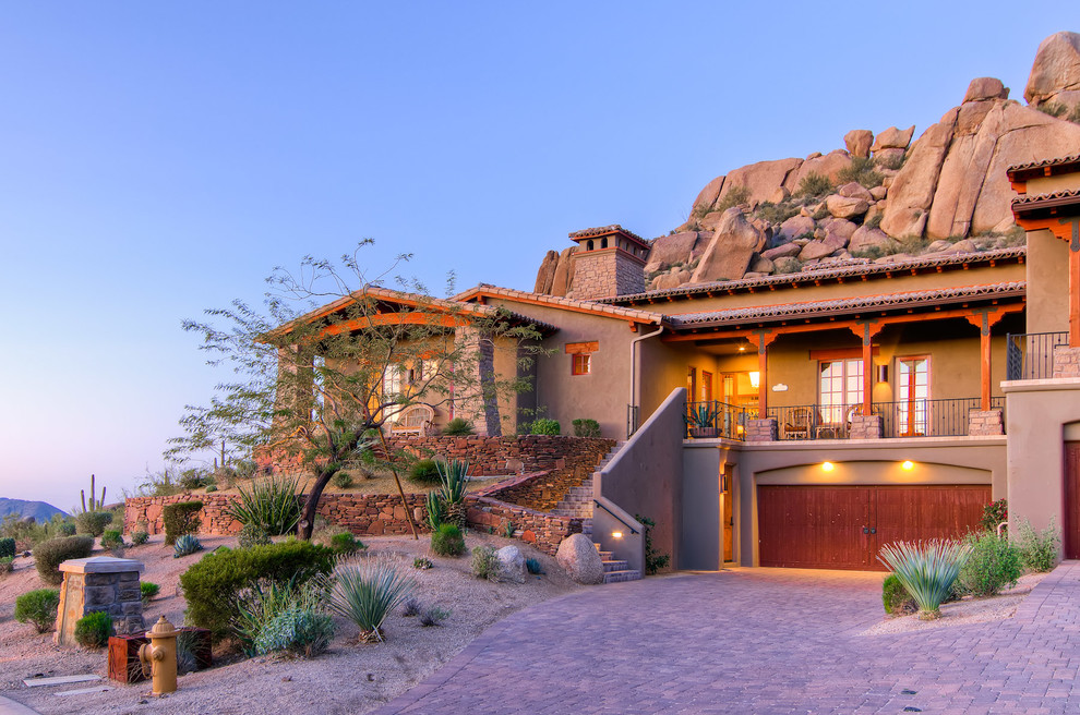Tuscan stone exterior home photo in Denver