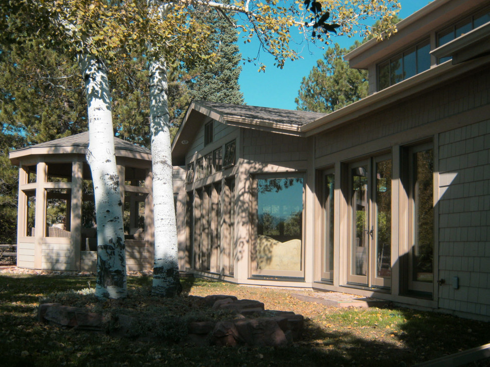 House and gazebo Boulder Country Club back Contemporary Exterior