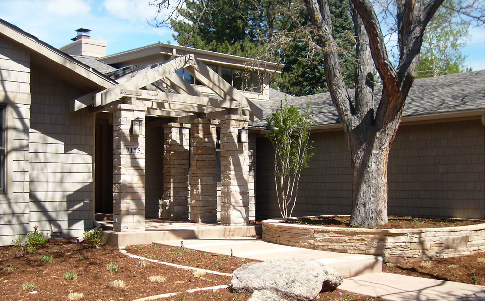 House at Boulder Country Club front porch Contemporary Exterior