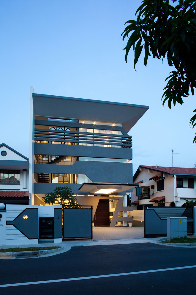 This is an example of a house exterior in Singapore.