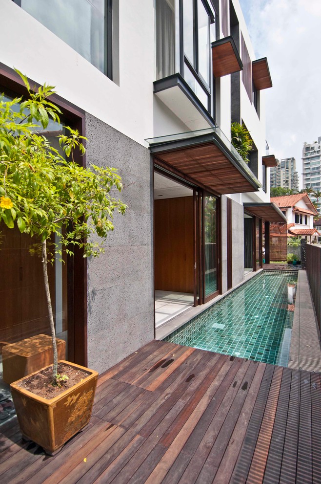 House at Moonbeam Drive Contemporary Exterior Singapore by ACO