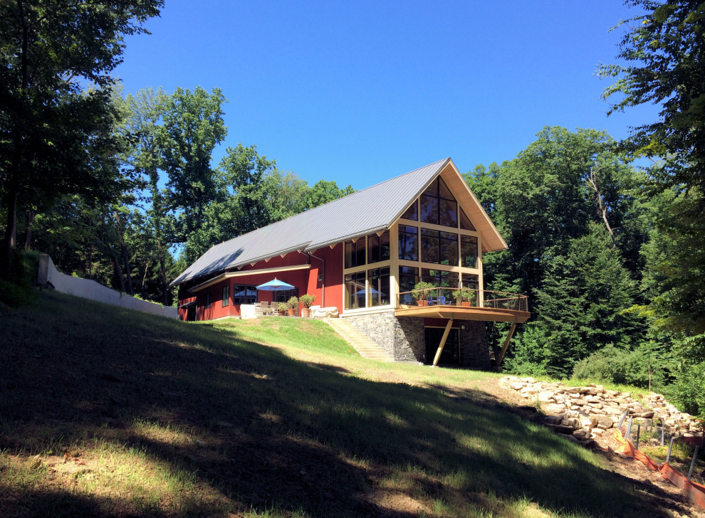 House in New Hope Transitional Exterior New York by Mark Hesselgrave Architect Houzz