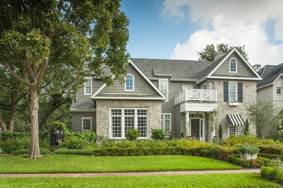 Houston Texas Highland Village Charming Stone Cottage Craftsman