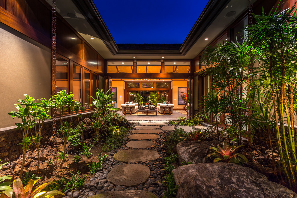 Idee per la facciata di una casa tropicale