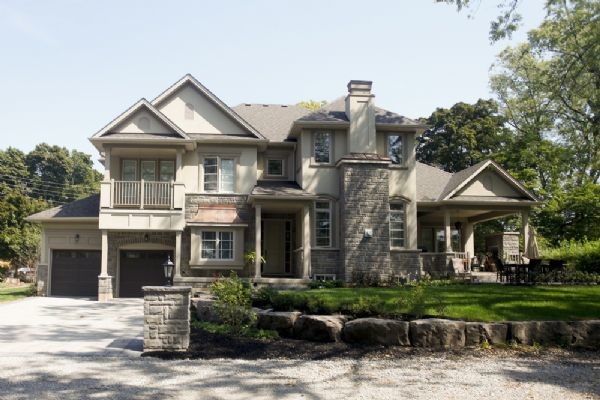 Photo of a traditional house exterior in Toronto.