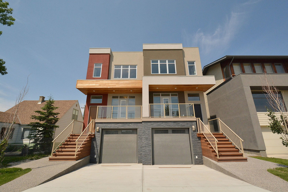 Modern house exterior in Calgary.
