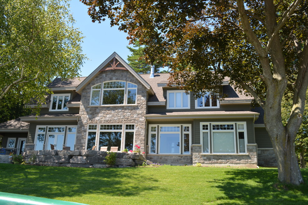 Innisfil Waterfront Craftsman Exterior Toronto by Custom CADD