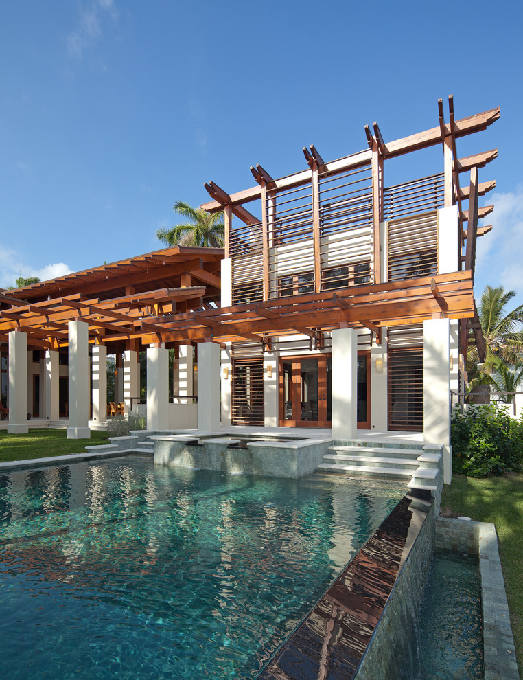 Idee per la facciata di una casa tropicale