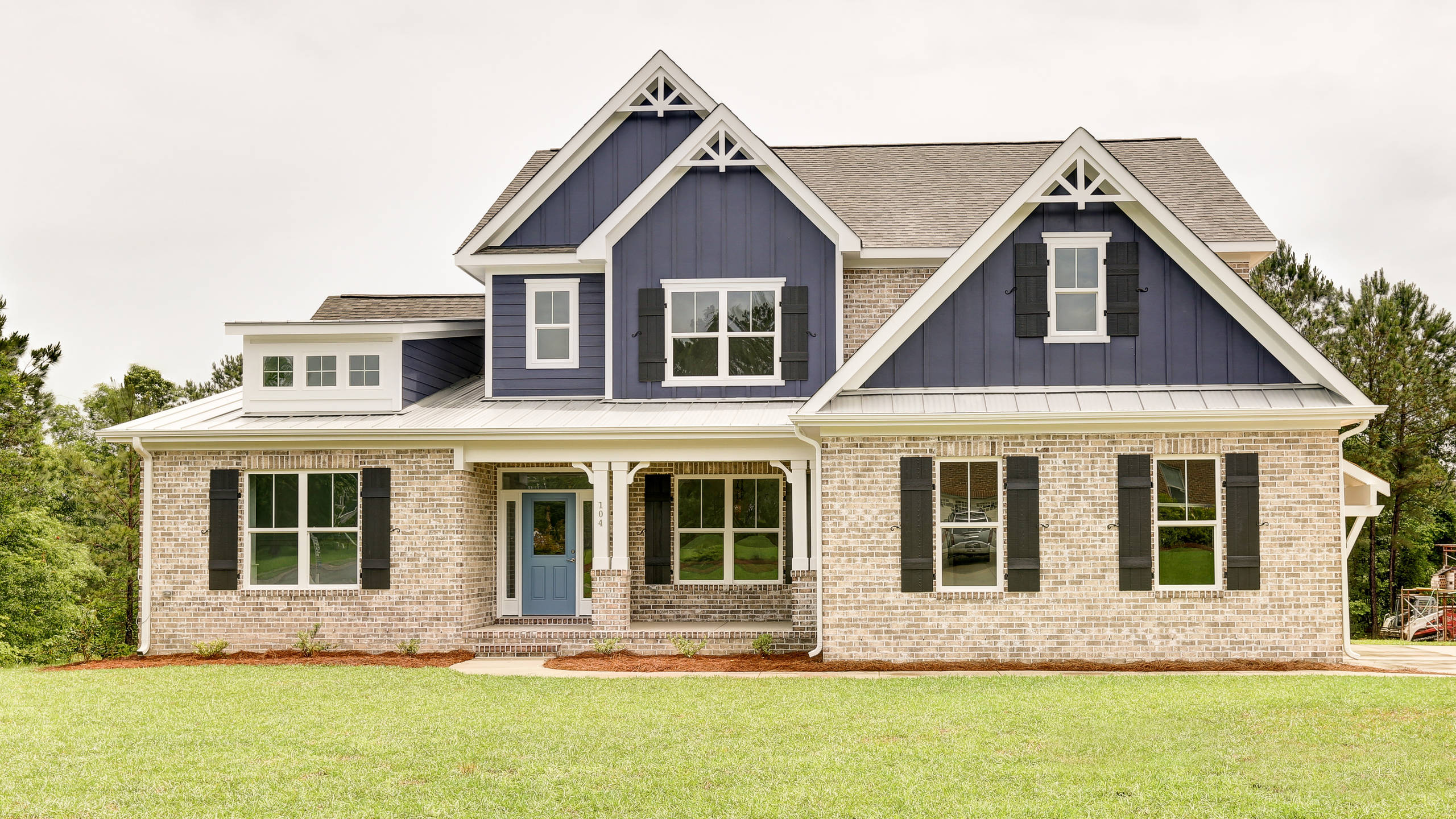 Blue House Siding With White Trim - Tons of Pictures & Ideas