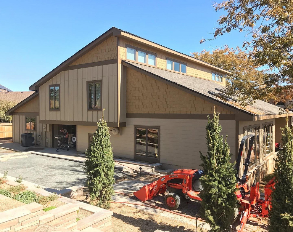 James Hardie Board and Batten siding with staggered shake
