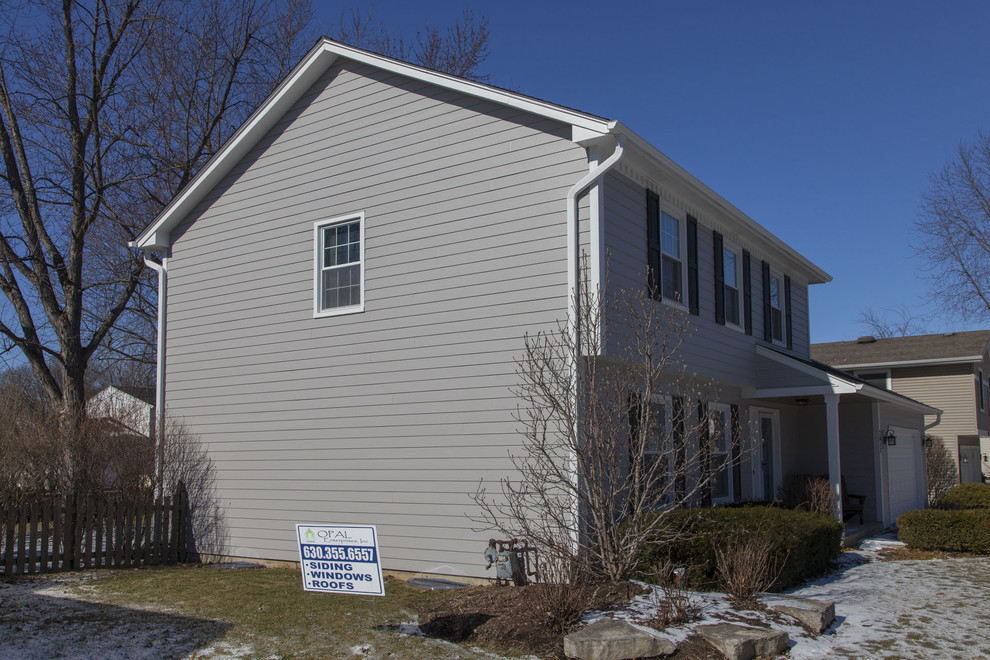James Hardie Pearl Gray siding installation Traditional Exterior
