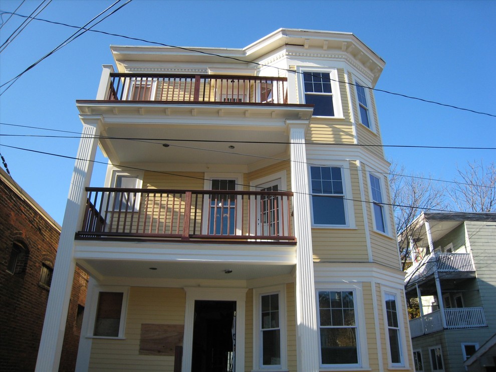 James Hardie Siding products Midcentury Exterior Boston by