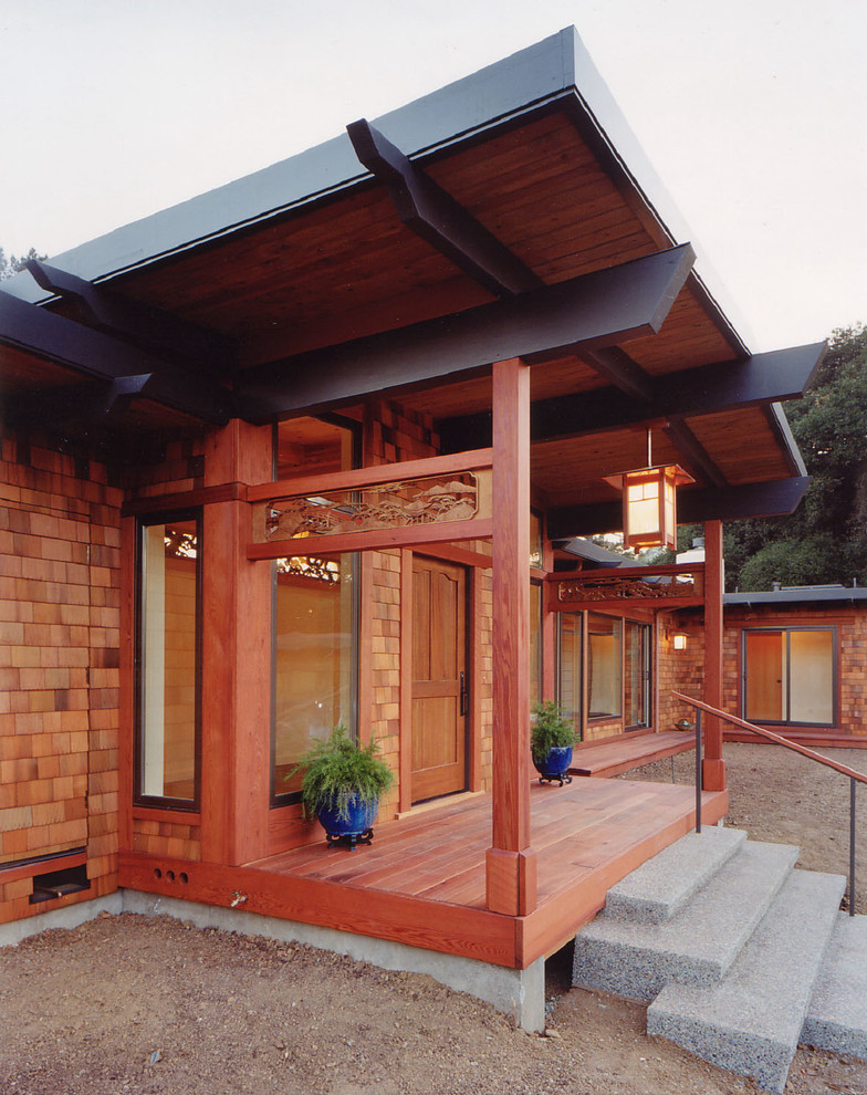 Свежая идея для дизайна: дом в японском стиле в восточном стиле - отличное фото интерьера