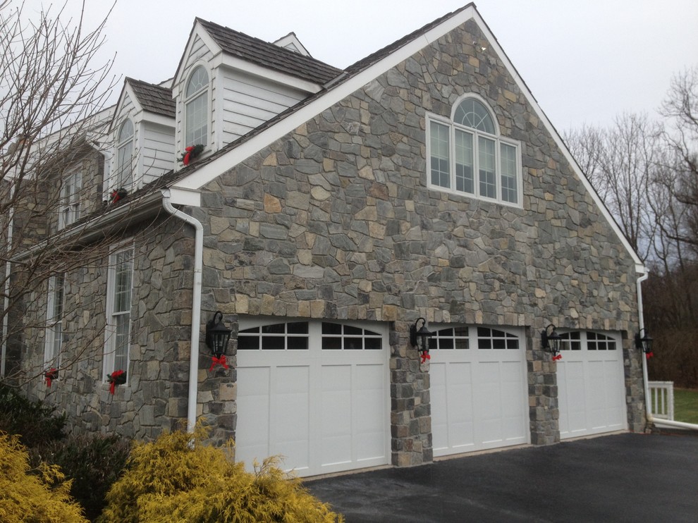 Design ideas for a large traditional garage in Philadelphia.