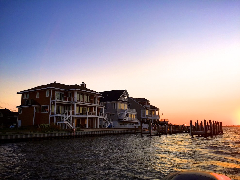 Jersey Shore Waterfront Home Transitional Exterior New York by