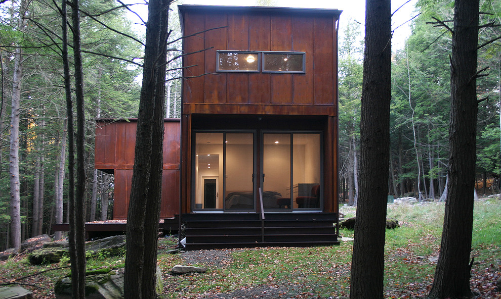 Свежая идея для дизайна: дом из контейнеров, из контейнеров в стиле лофт - отличное фото интерьера