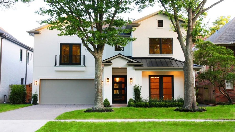 Kamran Custom Homes West University Transitional Exterior Houston by Showhomes Houston