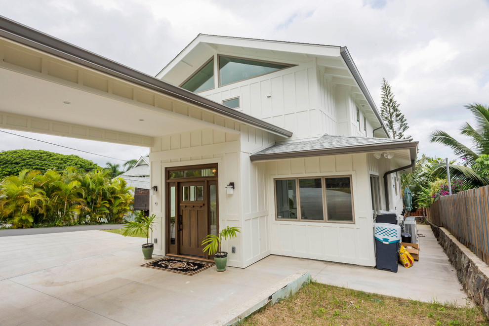 Kaneohe Bay Plantation Style Townhouse Transitional Exterior