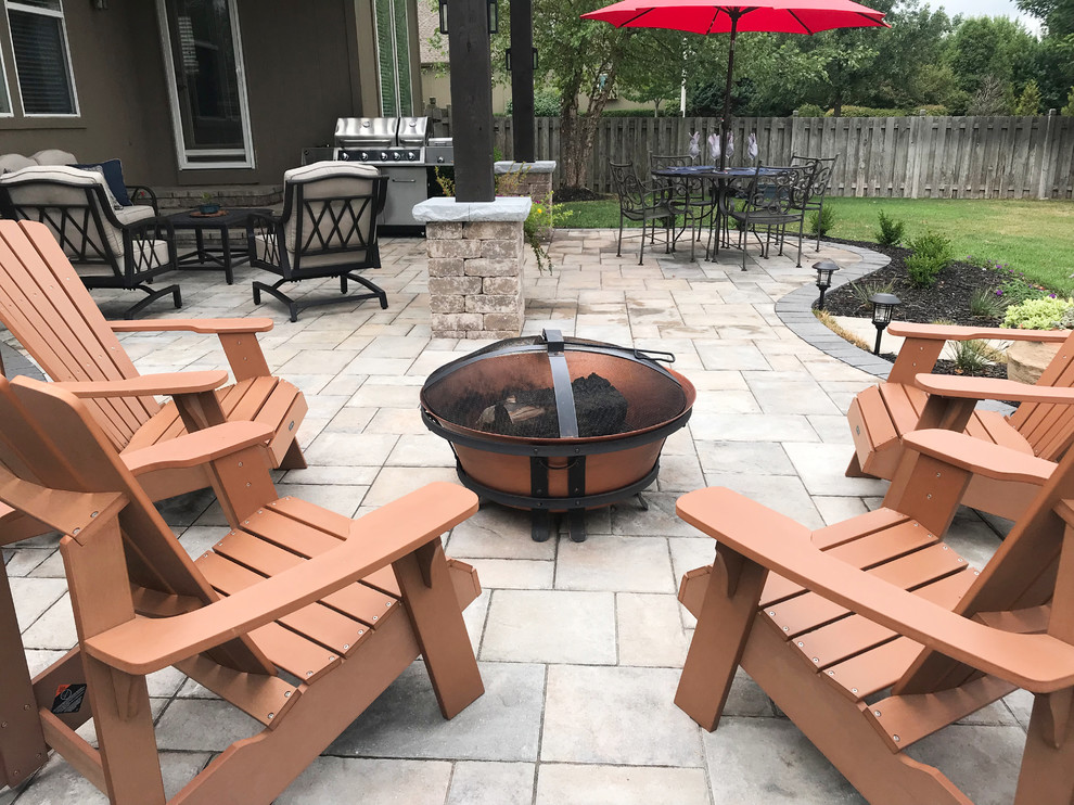 Kansas Paver Patio with Pergola and detachable Fire Pit! Patio