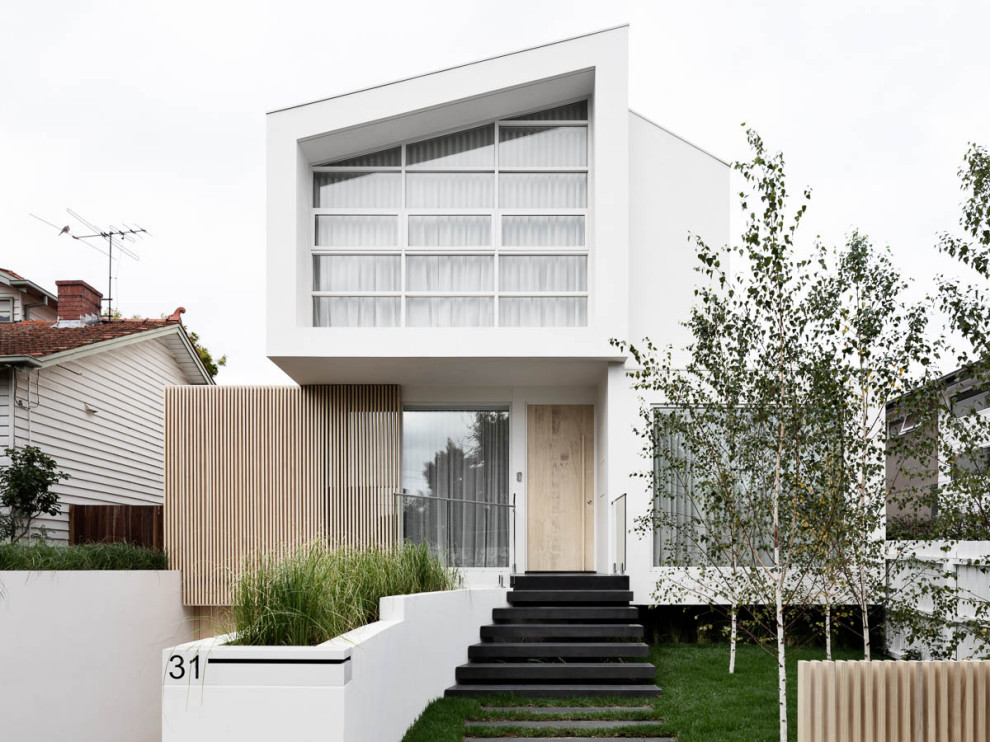 Foto på ett minimalistiskt hus