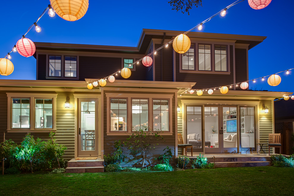 Traditional brown two-story exterior home idea in San Francisco