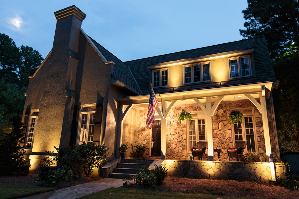 Kennesaw, GA House and Backyard Lighting Project Rustic Exterior