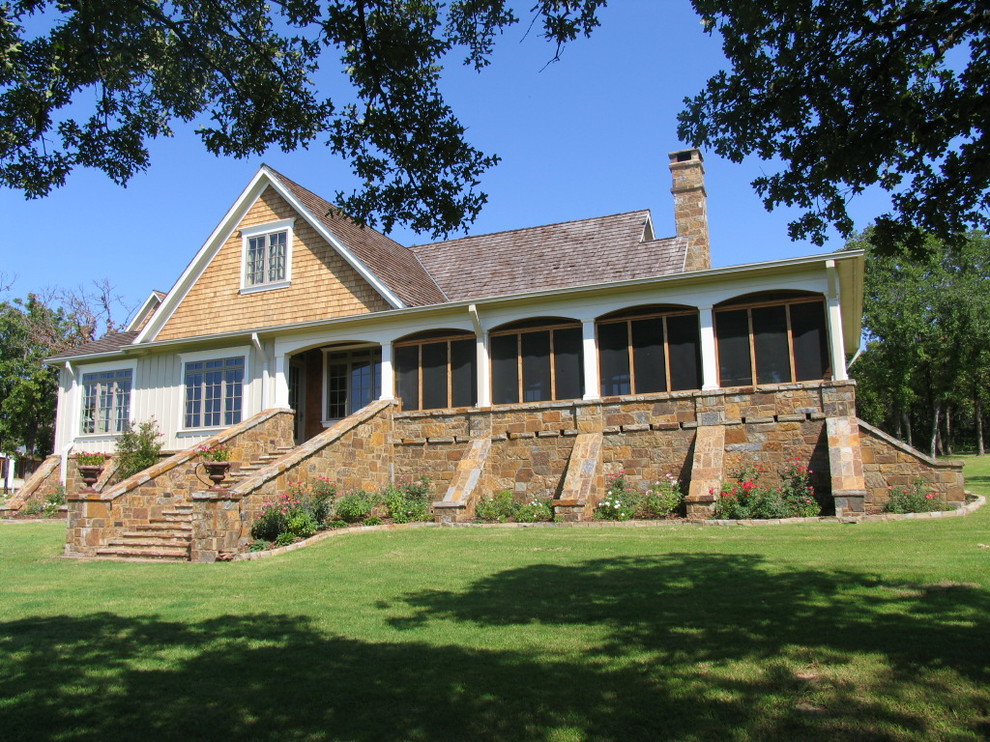 Keota blue brown stone Traditional Exterior Oklahoma City by Richburg Stone Supply Houzz