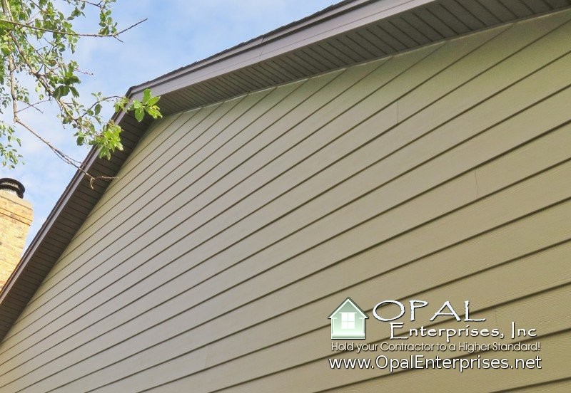 Khaki Brown Hardie Plank Siding & Trim Installed in Wheaton