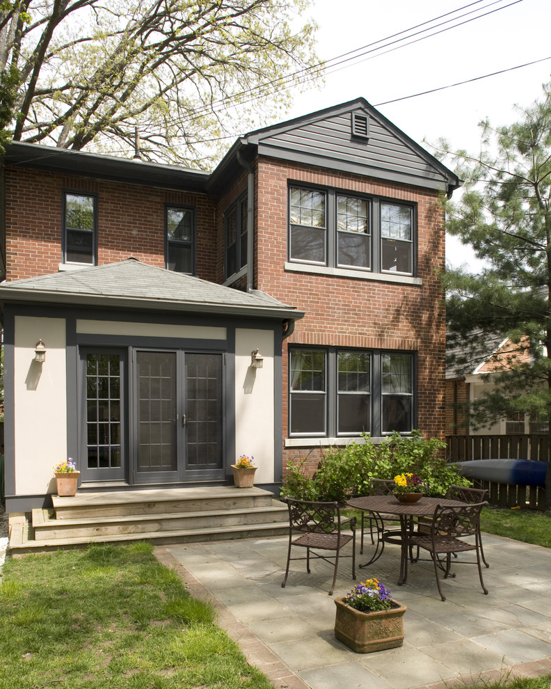 This is an example of a traditional brick house exterior in DC Metro.