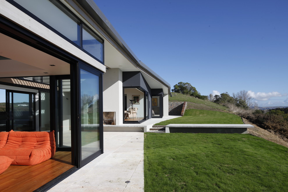 Modern bungalow house exterior in Auckland.