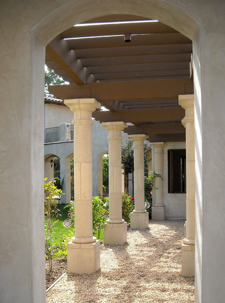Inspiration for a mediterranean house exterior in San Diego.