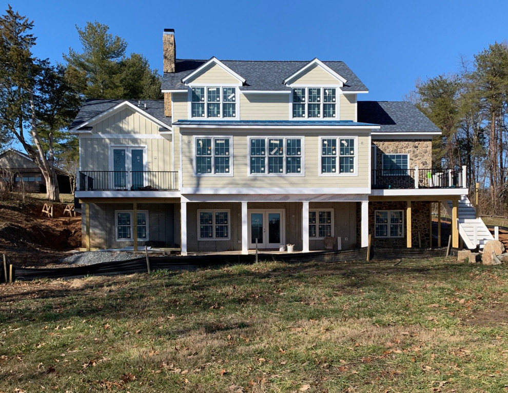 Lake Anna House Farmhouse Exterior Richmond by Lamar Design Group, LLC Houzz