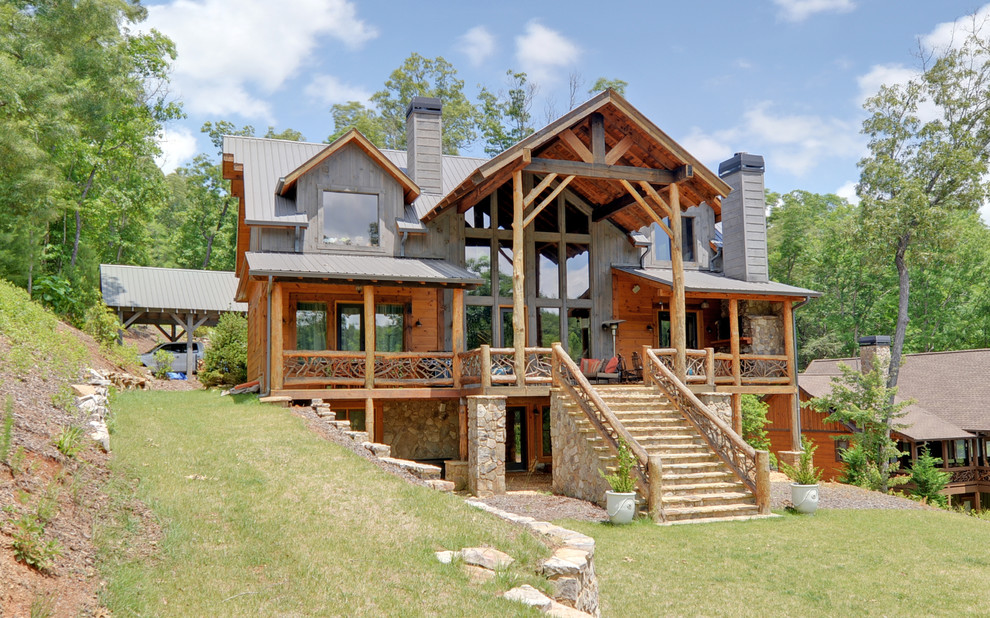 Lake Blue Ridge Custom Log Homes Craftsman Exterior Atlanta by