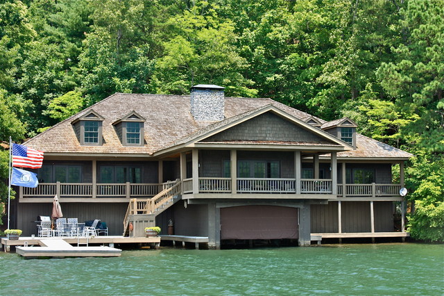 Lake Burton Boat Houses Traditional Garden Shed and Building