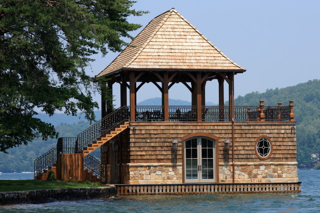 Lake Burton Boat Houses Traditional Exterior Atlanta by