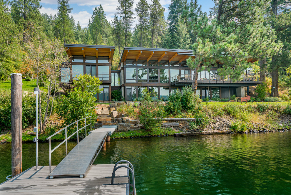 Lake Coeur d'Alene Custom Home - Contemporary - Exterior - Other - by ...