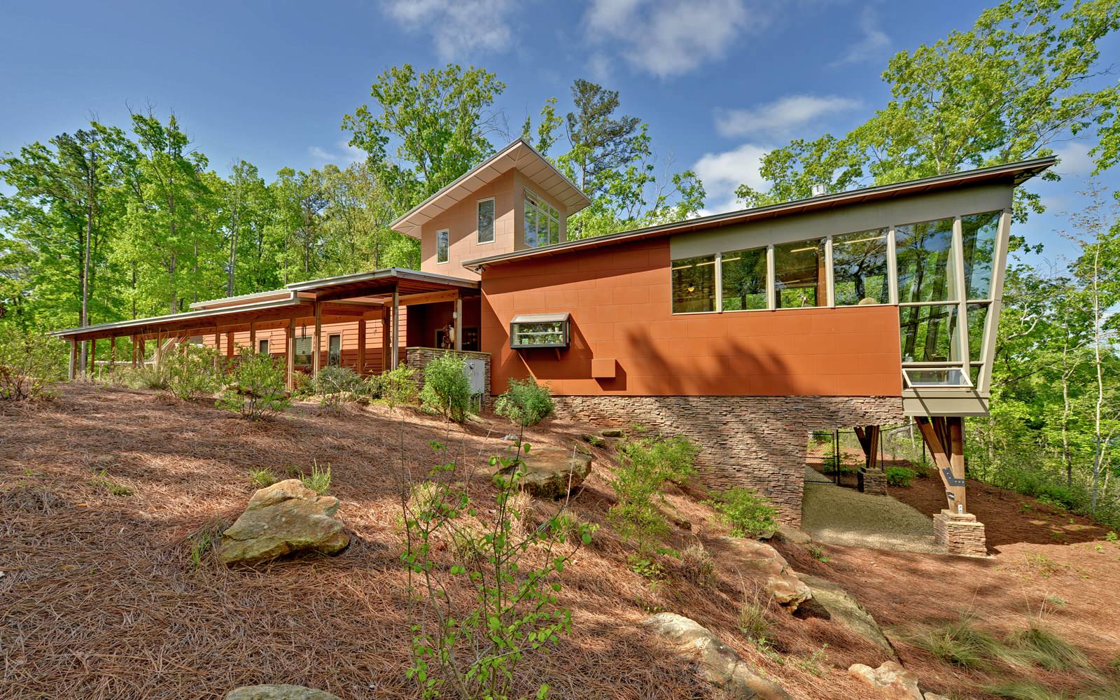 brown and orange house exterior