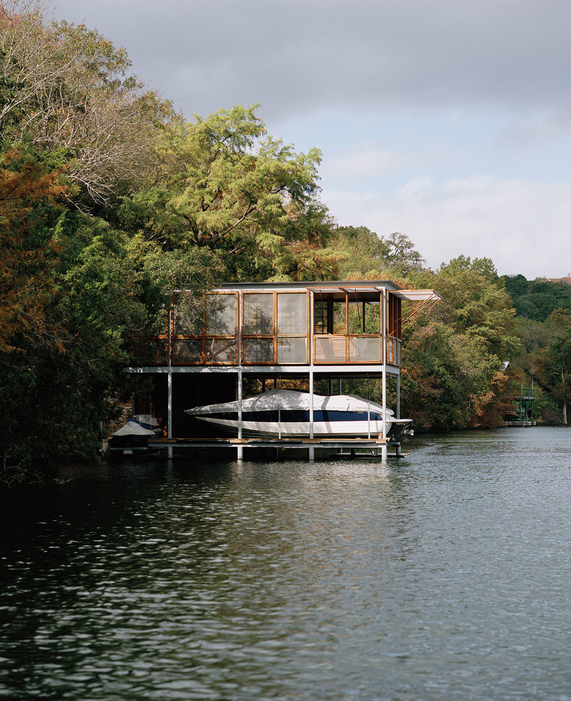 Modern house exterior in Austin.