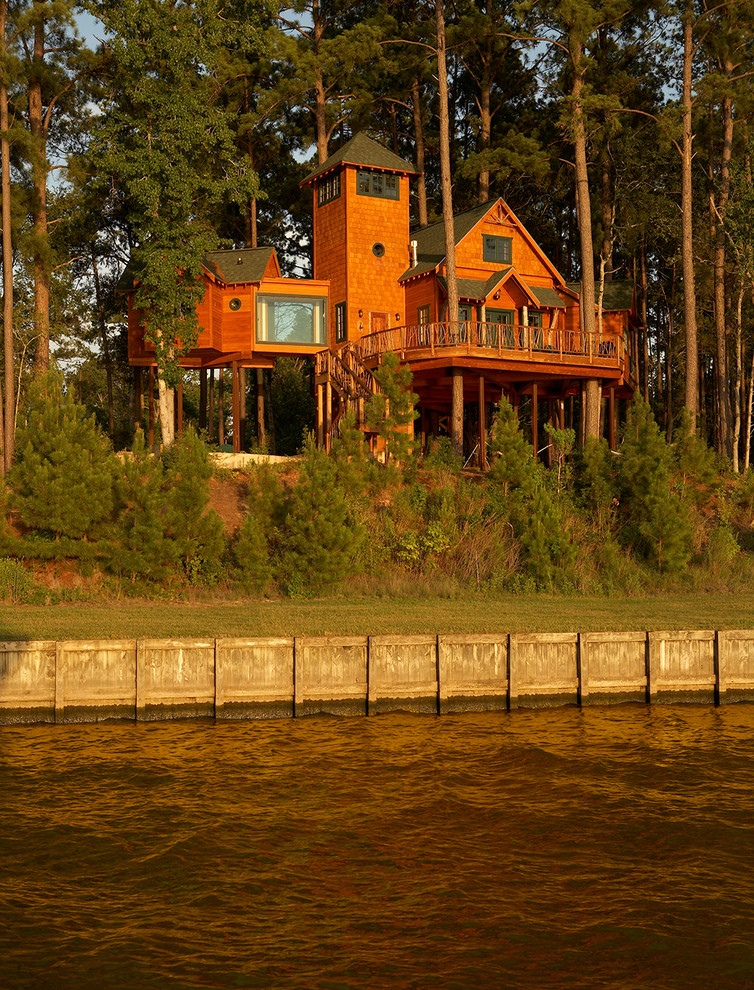 Lake Livingston Treehouse Traditional Exterior Houston by