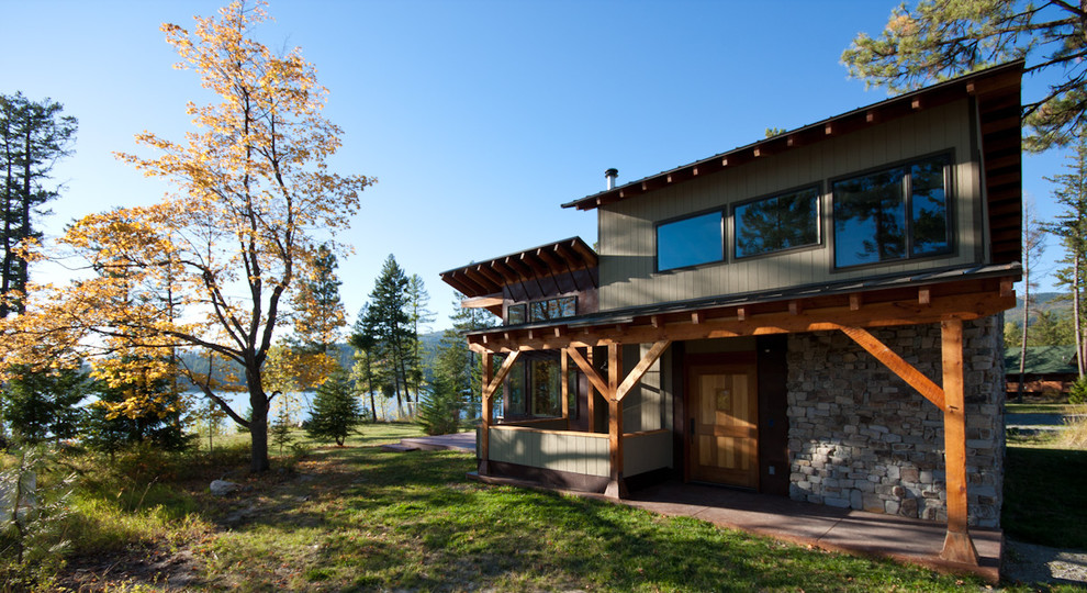 Lake Mary Ronan Cabin Contemporary Exterior Other by Natural Dwellings Architecture Houzz